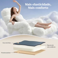 HOMCOM Poltrona Relax Levanta Pessoas com Controle Remoto Reclinação Elétrica de 160° Apoio para os Pés 76x90x105 cm Azul Escuro(m-6)