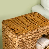 Domek dla kota, 76 cm, 3 kryjówki, poduszka, jasnobrązowy(m-8)