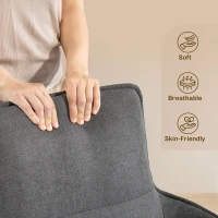 HOMCOM 360° Swivel Dining Chairs Set of 2, Ergonomic Upholstered Kitchen Chairs with Arms, Backrest and Steel Legs for Living Room, Dark Grey(m-4)