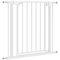 PawHut Baby Gate, Pet Safety Gate Pressure Fit, 76-82cm Wide with Two-Way Open, One-Hand Opening(m-11)