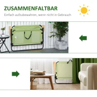 Outsunny campingstoel 2-zits opvouwbare draagbare tuinstoel regisseursstoel klapstoel met bekerhouder voor outdoor picknick wandelen max. belasting 160 kg groen 141 x 67 x 80 cm(m-5)