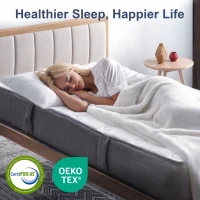 HOMCOM Materac 90x200 cm, wysokość 25,8 cm, 7-strefowy, ergonomiczny, z zdejmowanym, nadającym się do prania pokrowcem(m-7)