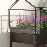 Wysokie łóżko ogrodowe z pokrywą, otwory odpływowe(m-8)