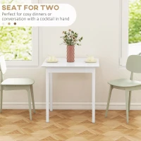 Stół kwadratowy do jadalni, drewniany, biały, dla 2 osób(m-4)