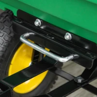Outsunny 125 Litre Large Garden Cart Heavy Duty 4 Wheel Trolley Dump Wheelbarrow Tipping Truck Trailer - Green(m-10)
