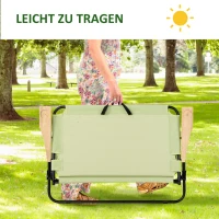 Outsunny campingstoel 2-zits opvouwbare draagbare tuinstoel regisseursstoel klapstoel met bekerhouder voor outdoor picknick wandelen max. belasting 160 kg groen 141 x 67 x 80 cm(m-6)