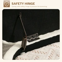 HOMCOM Storage Ottoman, Storage Bench with Lift-Up Lid and Steel Legs, Footstool, Footrest, 69L, Sherpa Fleece Surface, for Bedroom, Hallway, Living Room, 114.5 x 40 x 48 cm, Cream(m-5)