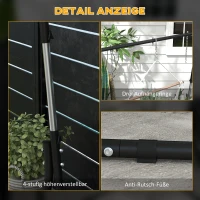 Regulowany stelaż do huśtawki, czarny, z hakiem(m-7)