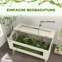 Terrarium dla gadów, szkło hartowane, pojemnik do karmienia(m-5)