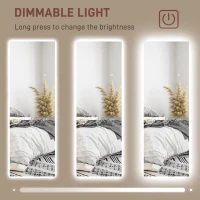 Lustro stojące 40 x 120 cm z LED, lustro ścienne(m-5)