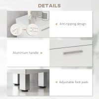 Szafka łazienkowa, regał regulowany, 3 szuflady, biały(m-6)