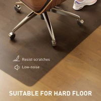 Mata ochronna HOMCOM 90 x 120 cm, Podkładka pod krzesło biurowe, Przezroczysta, Odporna na zarysowania, Mata podłogowa do twardych podłóg(m-6)