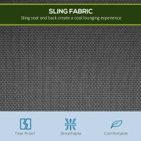 Outsunny 3 Seater Swing Chair, Garden Swing Bench with Adjustable Tilting Canopy, Breathable Mesh Seat and Heavy Duty Metal Frame for Patio, Garden, Dark Grey(m-5)