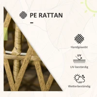 Outsunny Zestaw mebli ogrodowych 3-częściowy, zestaw bistro z wliczonym stolikiem kawowym, 2 krzesła, zestaw mebli ogrodowych z poduszkami, meble balkonowe na taras, żółte(m-7)