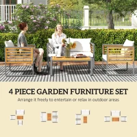 Zestaw mebli ogrodowych z akacji, odporny na warunki atmosferyczne(m-4)