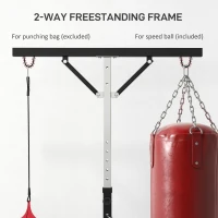 Stojak na worek bokserski, regulowana wysokość, z speedballem(m-4)