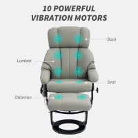 Fotel relaksacyjny z podnóżkiem, masaż, pilot, funkcja leżenia(m-4)