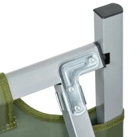 Outsunny Łóżko campingowe Łóżko polowe z poduszką składane łóżko podróżne z wytrzymałą stalową ramą do 120 kg zielony Oxford 193 x 86 x 43/63 cm(m-9)