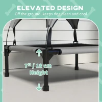 Podwyższone legowisko dla psa z daszkiem, na zewnątrz(m-7)