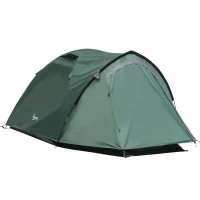 Outsunny tent voor 3-4 personen 190T kampeertent met haringen koepeltent glasfiber polyester 325 x 183 x 130 cm(m-10)