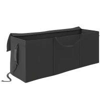 Torba na poduszki ogrodowe, pokrowiec, czarna, 120L(m-1)