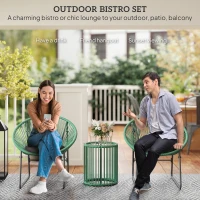 Zestaw mebli ogrodowych z polirattanu dla 2 osób, balkonowy(m-4)