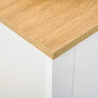 HOMCOM Szafka na buty z dwoma klapami na 12 par butów, oszczędzająca miejsce, stojak na buty do przedpokoju, wejścia, biały + naturalny, 72 x 26 x 80 cm(m-8)