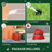 Nadmuchiwany dekoracja świąteczna 2,45m, piernik z LEDami(m-7)