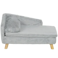 Sofa dla psa, podwyższone legowisko dla średnich psów, szare(m-1)