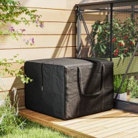 Outsunny 384L Extra Large Moving Bag, UPF30+ and Waterproof 600D Oxford Moving Box with Zippers and Carrying Handles, Heavy Duty Storage Tote for Space Saving Moving Storage Travel Camping, Black(m-8)