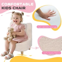 AIYAPLAY Kids Chair, Bear-Shaped Toddler Chair with Backrest, Lightweight Baby Sofa for Bedroom, Playroom, Gift for Boys and Girls, Beige(m-4)