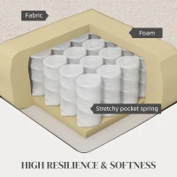 HOMCOM Fotel z podłokietnikami, Tapicerowany Fotel z Wyglądem Lnu, Fotel Relaksacyjny do Salonu, Sypialni, Kremowy(m-5)