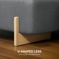 Ławka z pojemnikiem, tapicerowana, nogi drewniane, kremowa(m-6)