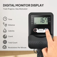 SPORTNOW Maszyna wioślarska domowa z wyświetlaczem LCD, uchwytem na telefon, wygodnym siedziskiem, pionowym przechowaniem(m-6)