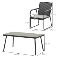Zestaw mebli ogrodowych 7-częściowy, stół dla 6 osób(m-3)