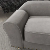 PawHut Elevated Dog Sofa with Rivet Decoration Pet Sofa with Soft Cushion, Removable Washable Cover, for Small Dogs up to 10kg, Grey(m-9)