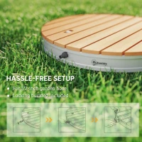 Outsunny Portable Outdoor Shower Kit, Garden Shower with 4m Adjustable Water Jet Height and Aluminium Build, Waterproof, UV Proof and Frost-Resistant for Pool, Beach and Spa(m-7)