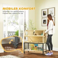 Klatka dla chomika, drewniana, 87 x 43 x 101 cm, z półką(m-7)