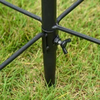 Stacja karmienia ptaków PawHut, 208 cm, 4 haki, czarna(m-7)