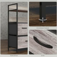 Komoda z 5 szufladami, szafka do przechowywania, 2 półki(m-7)