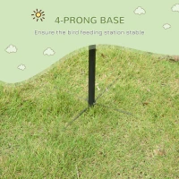 Stacja karmienia ptaków PawHut, 208 cm, 4 haki, czarna(m-6)