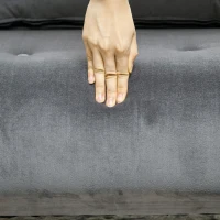 Fotel do spania HOMCOM, Fotel rozkładany z funkcją łóżka, Kanapa do spania z poduszką, Łóżko dla gości z regulowanym oparciem, Welur, do 125 kg, Szary(m-10)