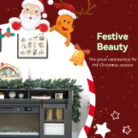 HOMCOM 2,7 m Sztuczna Girlanda Świąteczna z 216 Końcówkami, Dekoracja na Schody i Kominek, Zielona(m-4)