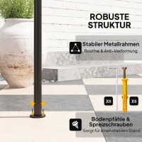 Pawilon grillowy z LED, wodoodporny, ognioodporny, 240x150 cm(m-7)