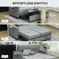 Sofa rozkładane 2-osobowe, welurowe, szare, z poduszkami(m-4)