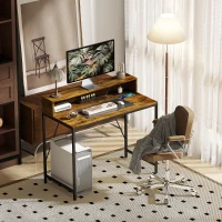 Biurko komputerowe z gniazdami, miejsce na monitor, nowoczesne(m-7)