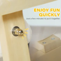 AIYAPLAY Rocking Horse, Animal Rocker Plush Ride on Dog with Barking, Wooden Base, for 2-4 Years Old, White(m-6)