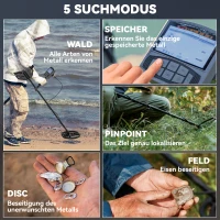 Wykrywacz metali dla dorosłych, 5 trybów, przenośny, alarm(m-4)