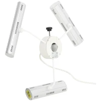 Outsunny Promiennik ciepła podczerwieni z trzema głowicami grzewczymi o mocy 1000 W Każda Grzejnik elektryczny z pilotem do ogrzewania pod parasolem, w namiocie Alu 87 x 75 x 22 cm(m-10)