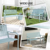 Ławka ogrodowa 2-osobowa, odporna na warunki atmosferyczne, 240kg(m-6)